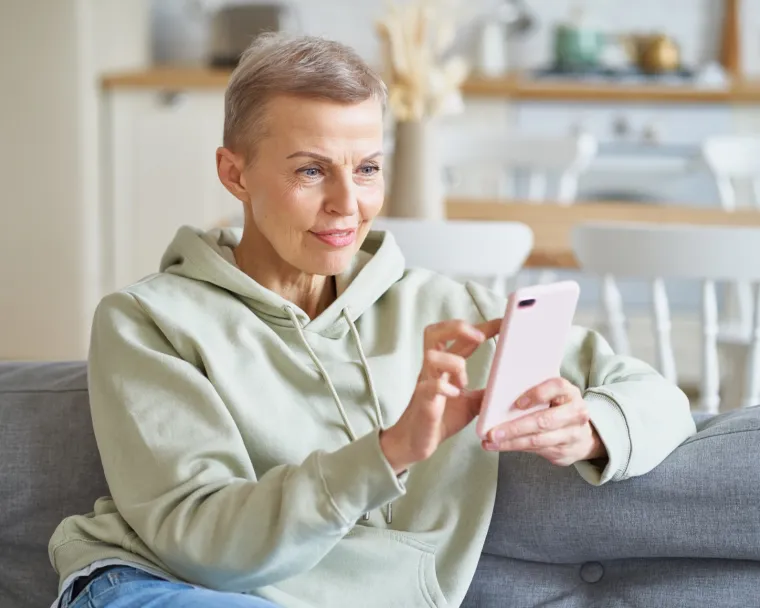 A patient reviewing a recovery plan