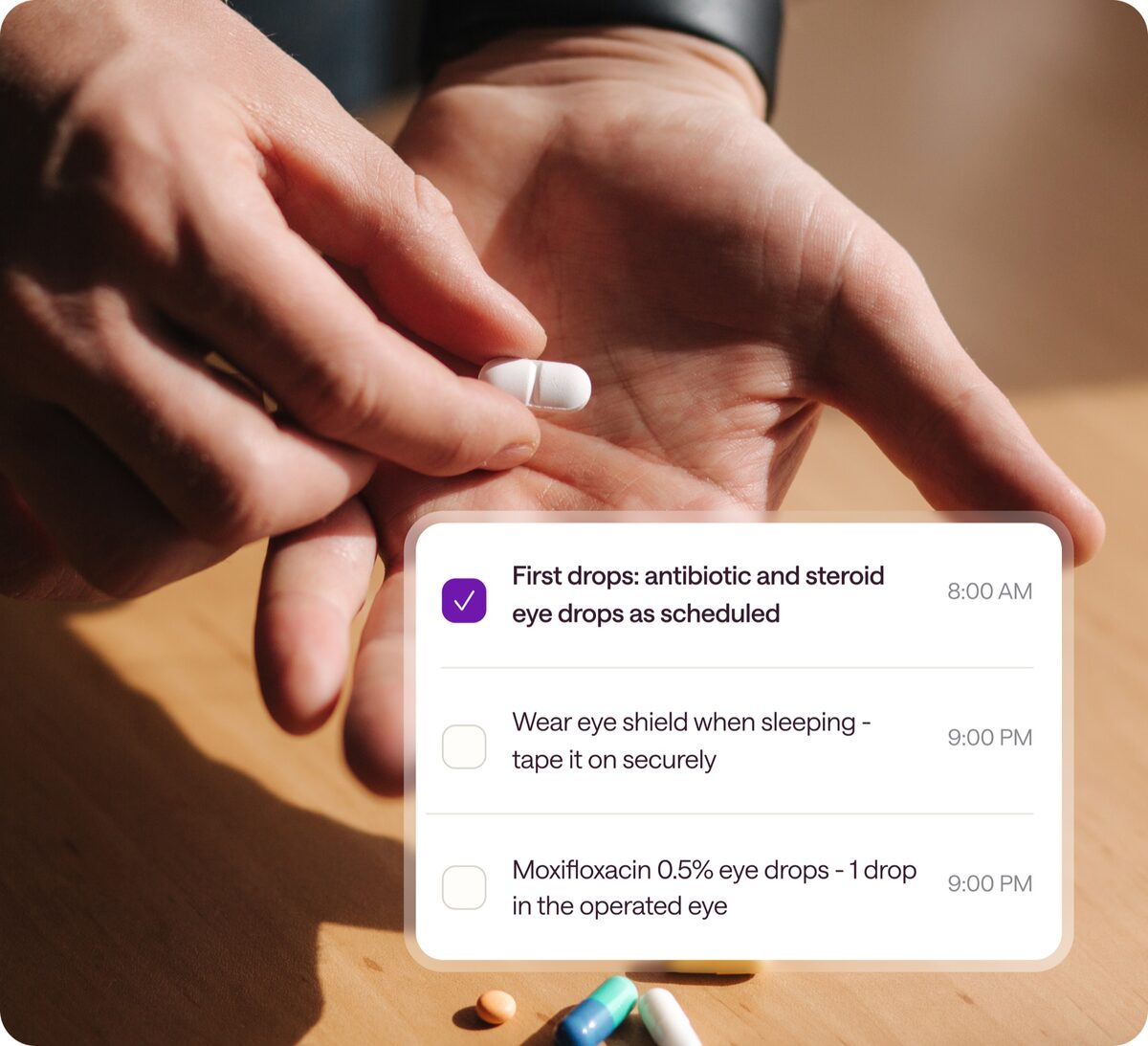 A day-by-day medication checklist