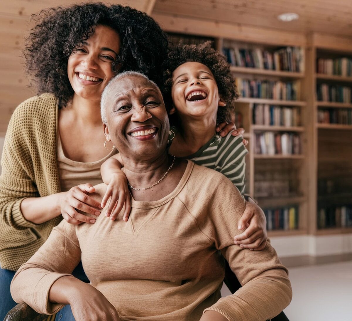 A family of three generations together