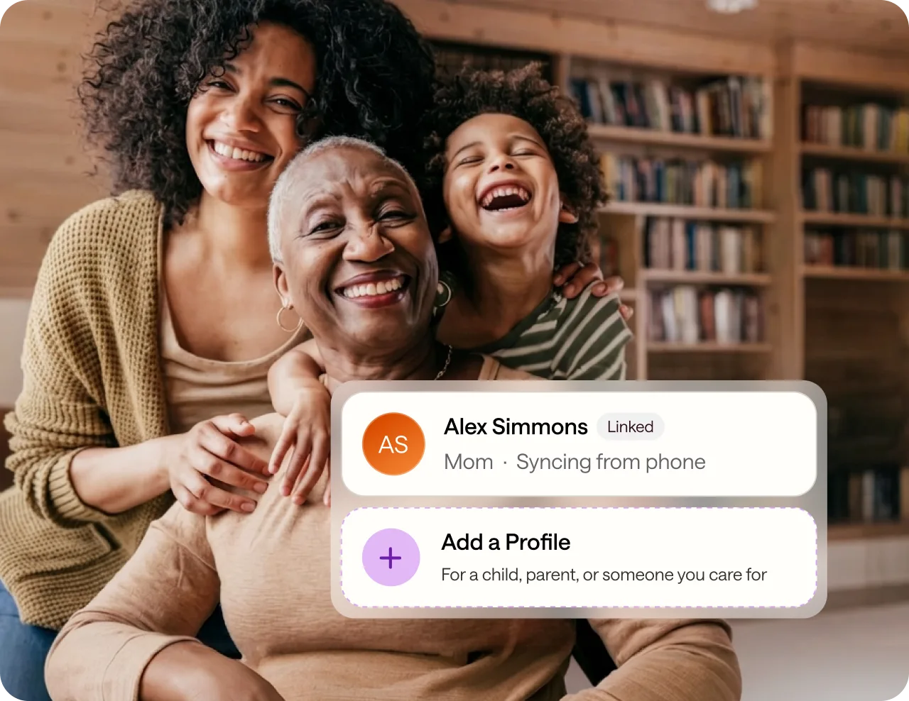 Linking a caregiver's profile in the Joji app